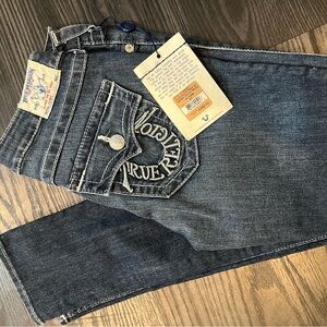 True Religion Women's Dark Blue Relaxed Jeans